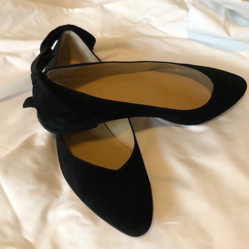 Shoes-black suede flats